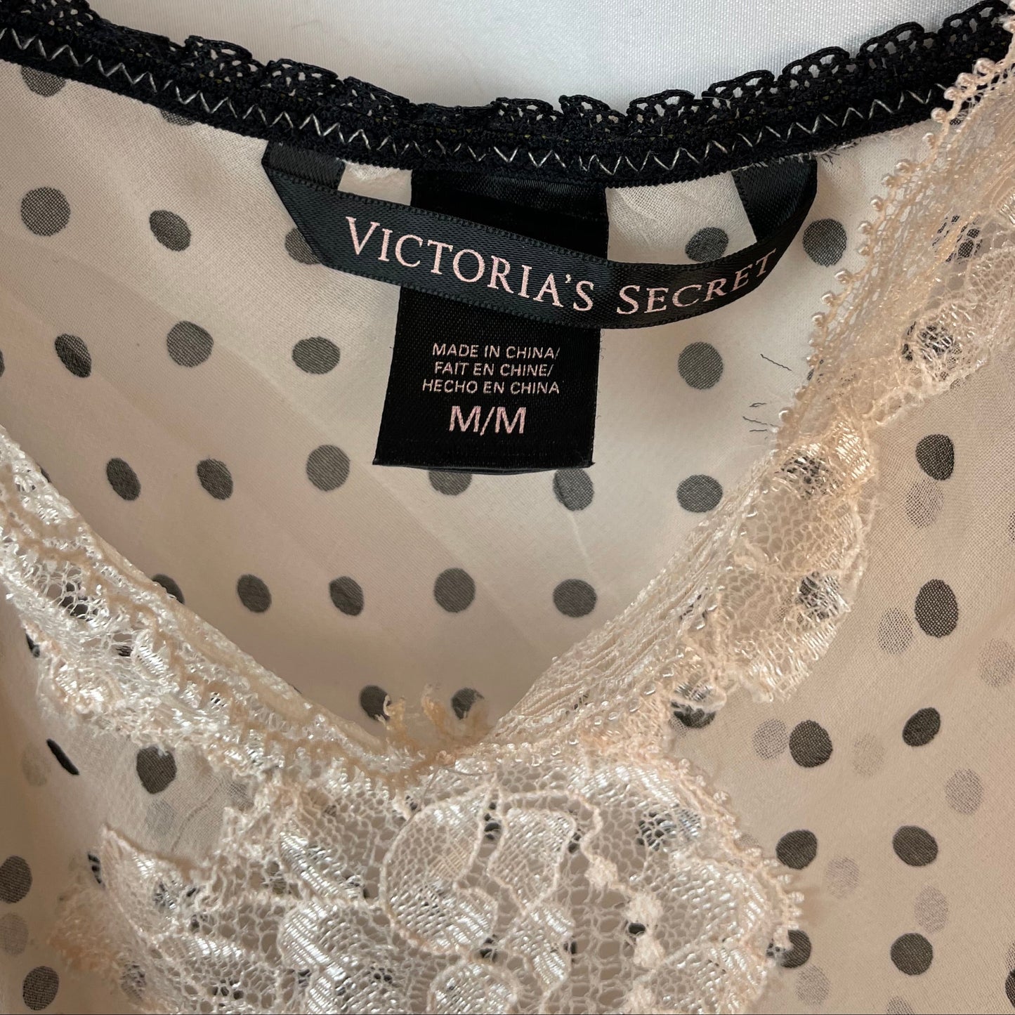 Vintage Victoria’s Secret Polka-Dot Lace Slip Dress | Best Fit UK 6–8
