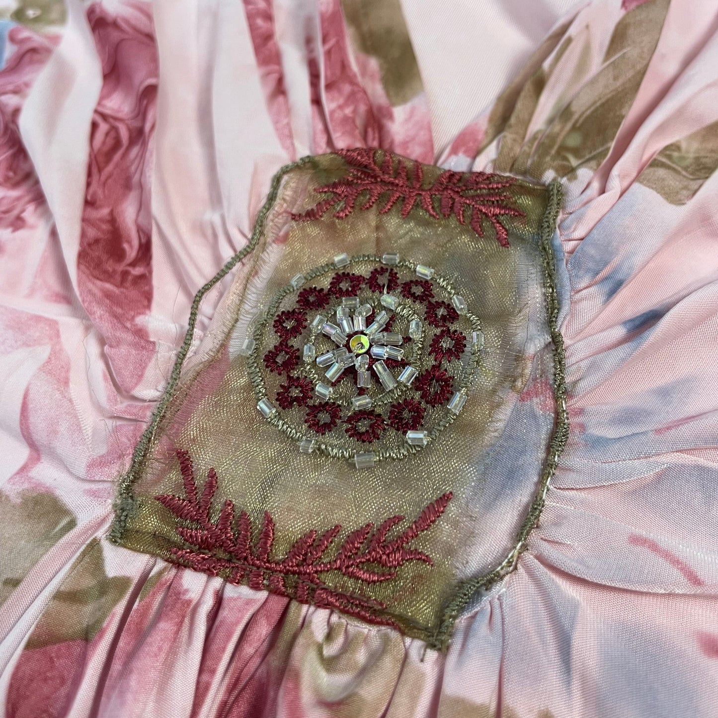 Vintage Y2K Danesi USA Floral Beaded Top | Best fit UK 6-8