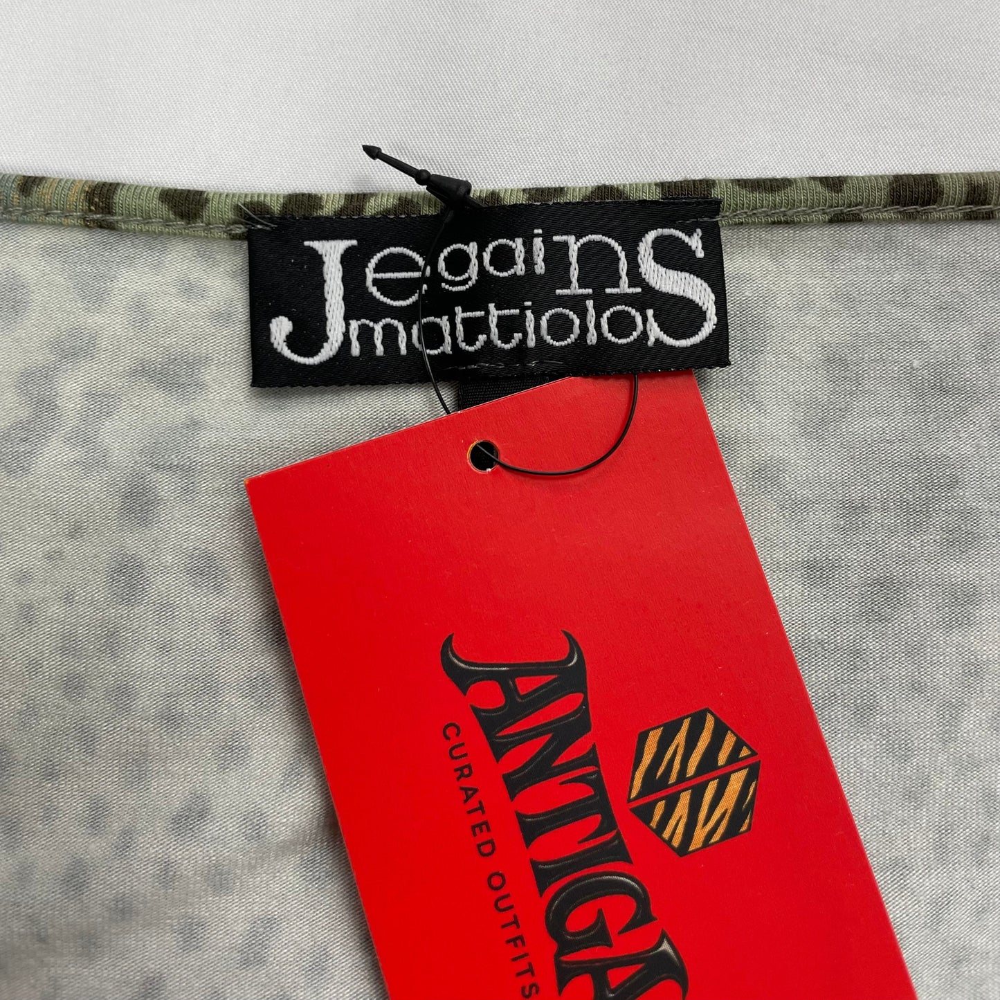 Gai Mattiolo GMT V-Neck Leopard & Pink Sleeve Top - UK 10
