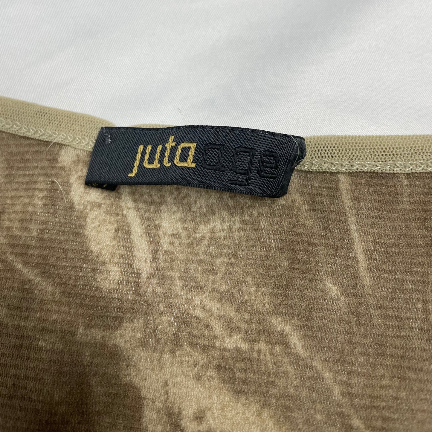 Vintage Y2K Juta Age Sheer Brown Floral Mesh Tank Top | UK 8