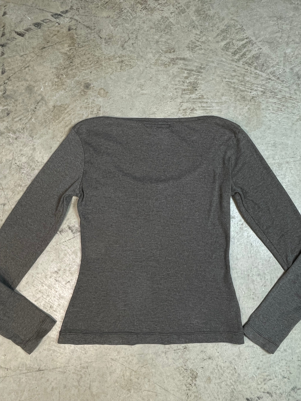 Vintage Y2K Miss Sixty Ribbed Button Long Sleeve Top | Best Fit UK 10