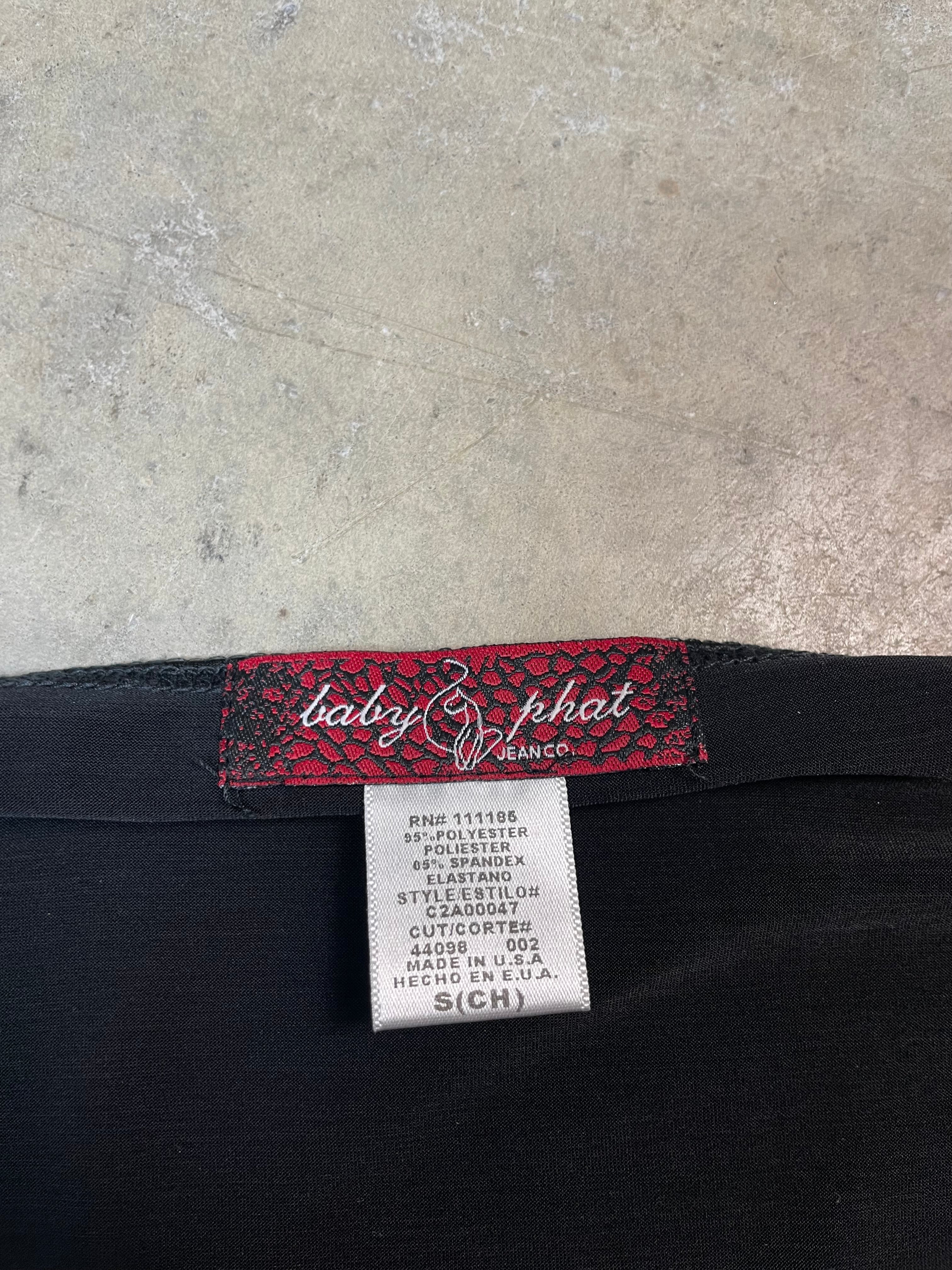 Vintage Y2K Baby Phat Halterneck Top with Contrast Panels | Best Fit UK 6–8