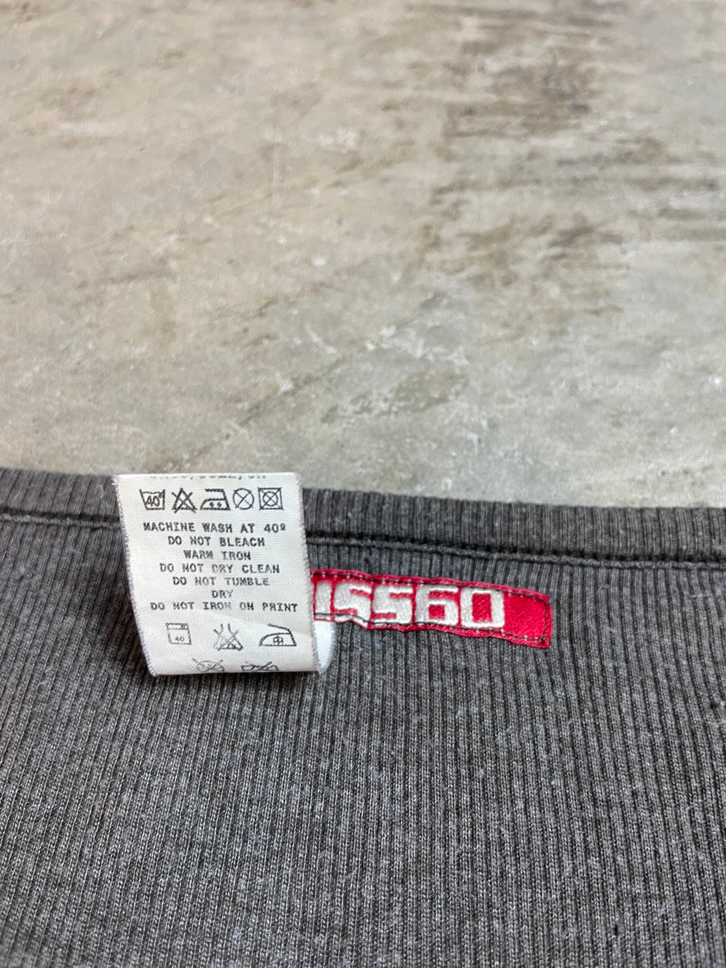 Vintage Y2K Miss Sixty Ribbed Button Long Sleeve Top | Best Fit UK 10