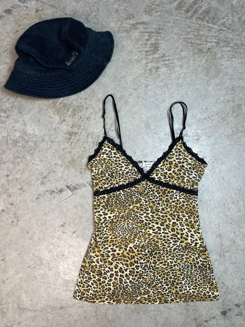 Vintage Y2K Pimkie Leopard Print Lace Trim Cami | Best Fit UK 6–8