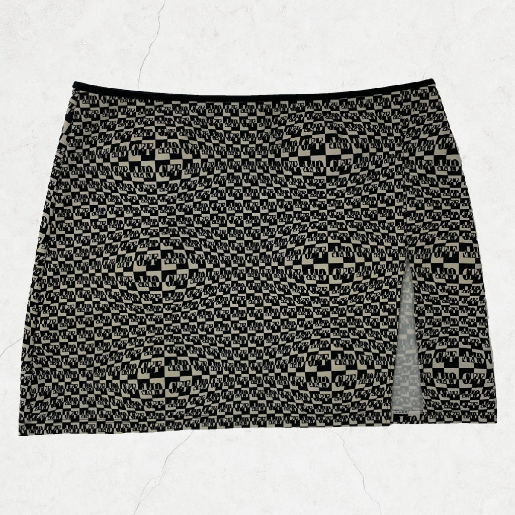 GFF Gianfranco Ferré Optical Illusion Mini Skirt – Monochrome Monogram