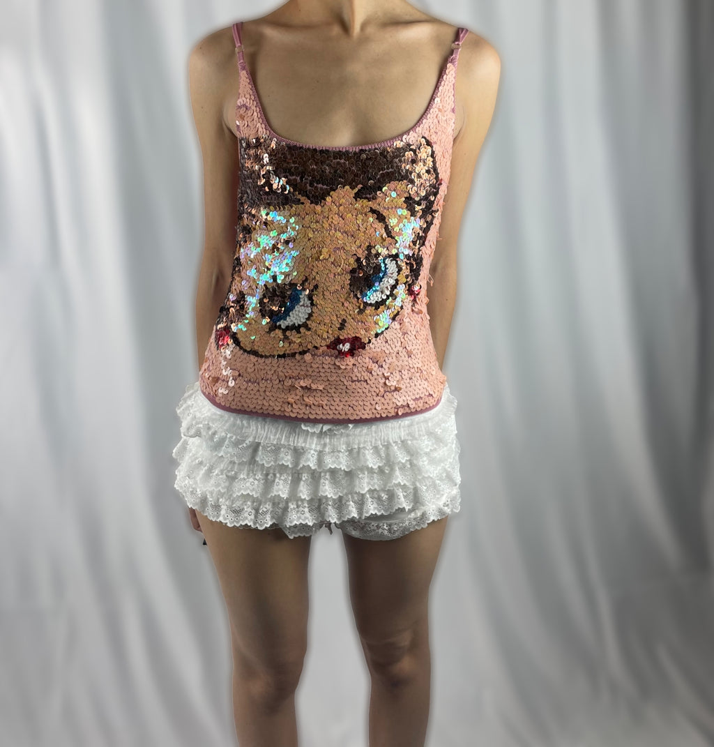 Y2K Betty Boop Sequin Top by EXTYN - Vintage Rarity