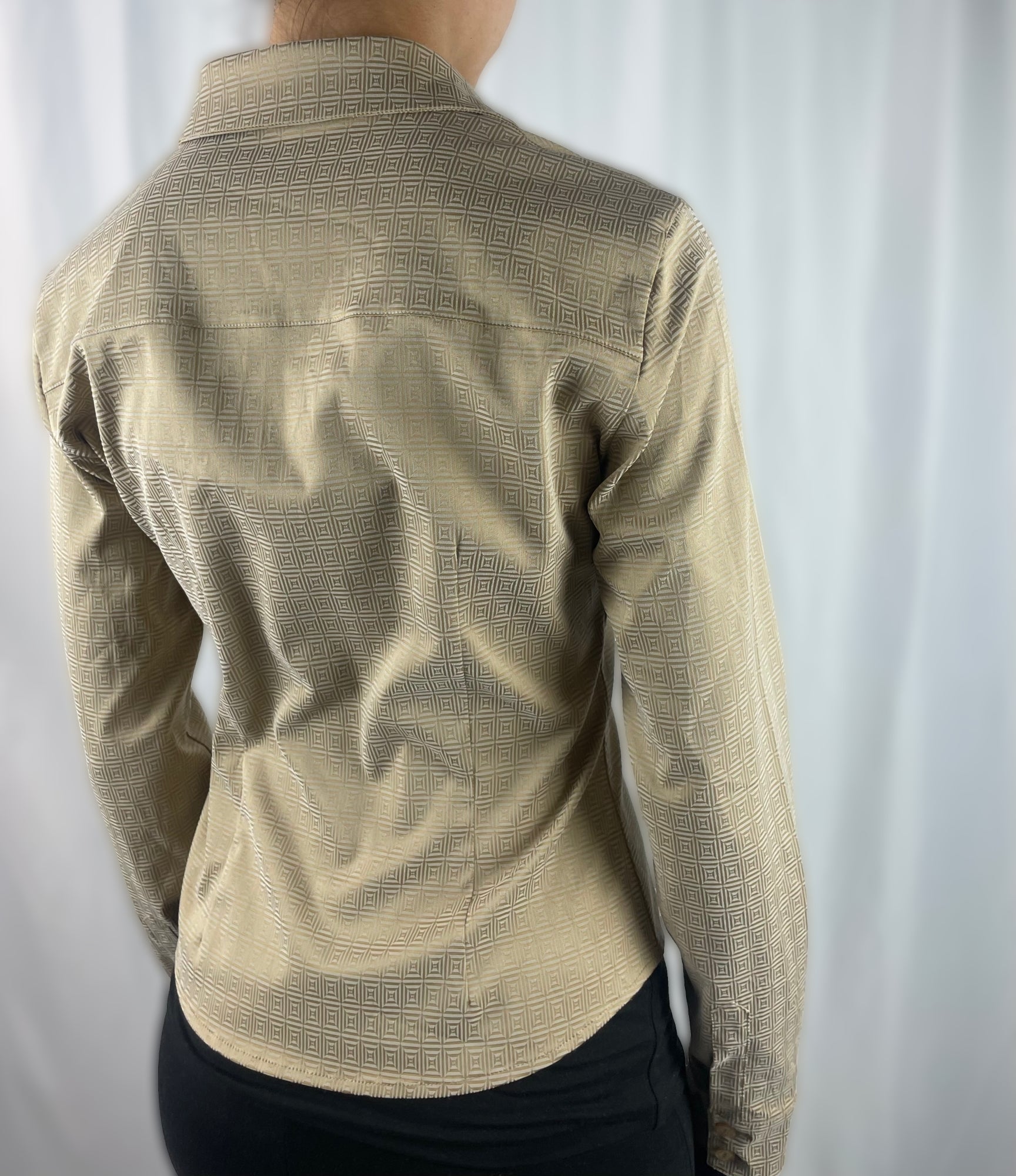 Byblos Blu Geometric Fitted Shirt - Made in Italy