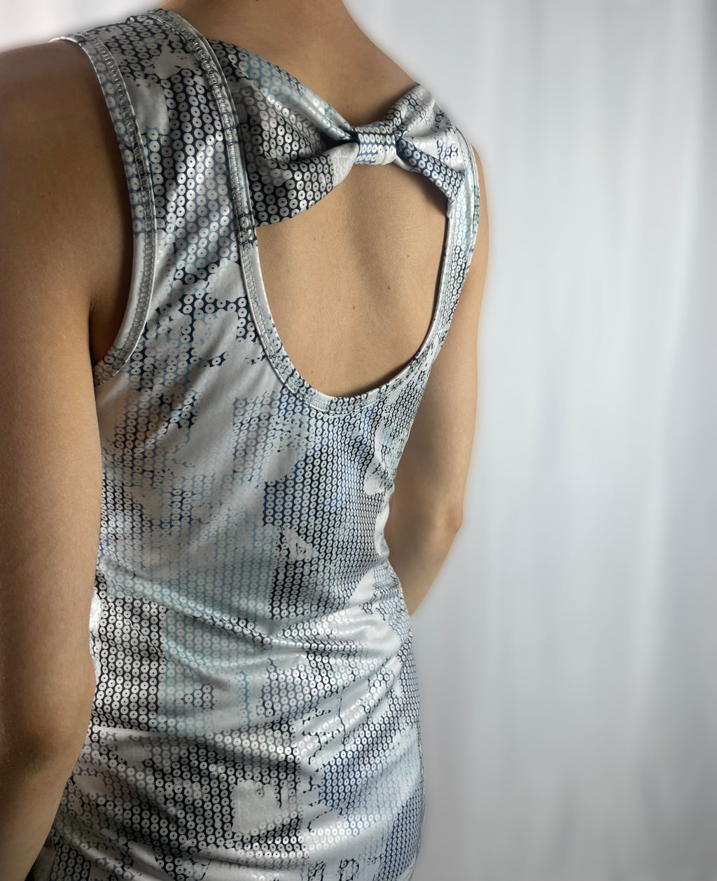 Y2K Jane Norman Sequin Illusion Mini Dress