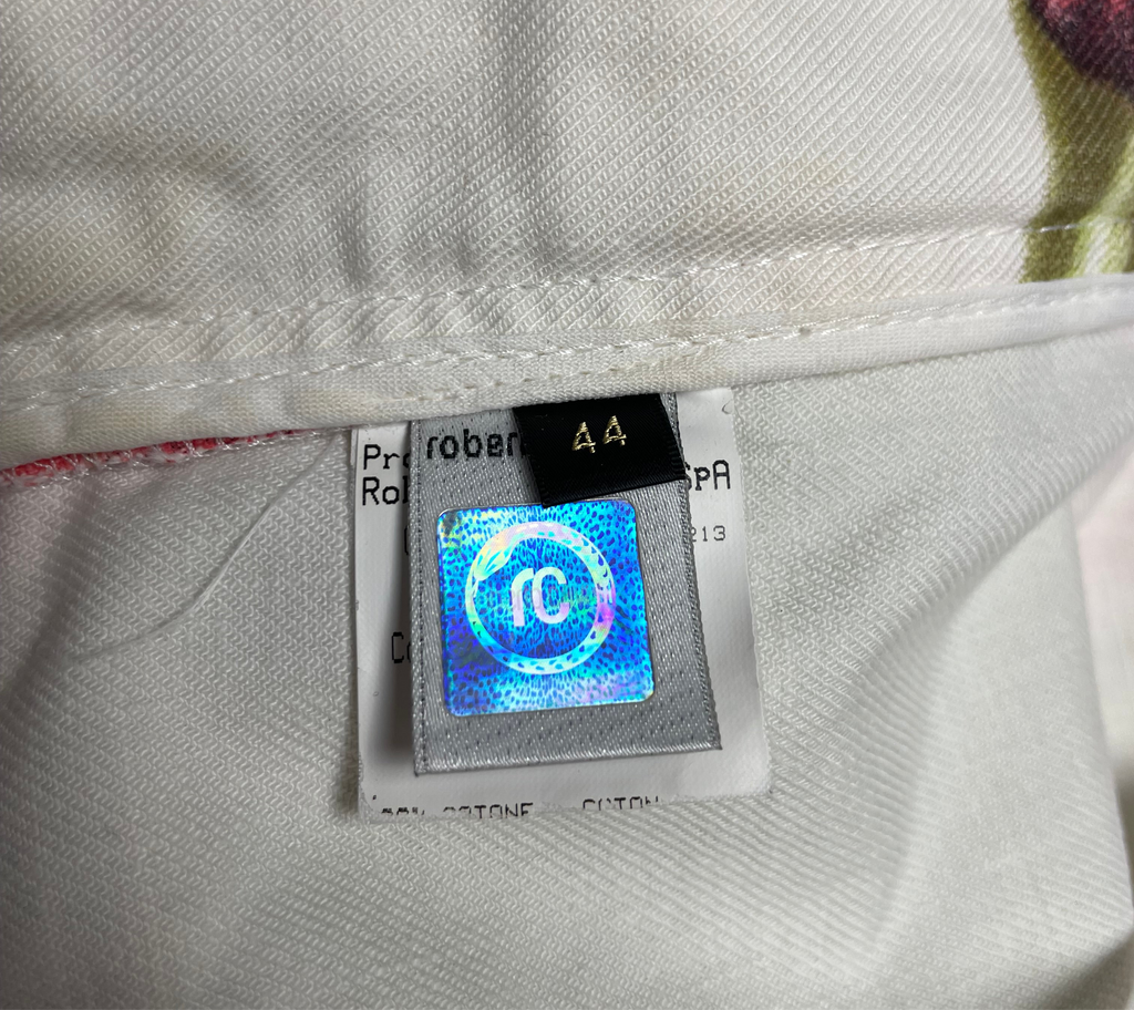 Rare Y2K Roberto Cavalli Floral Print Mini Skirt | UK 12