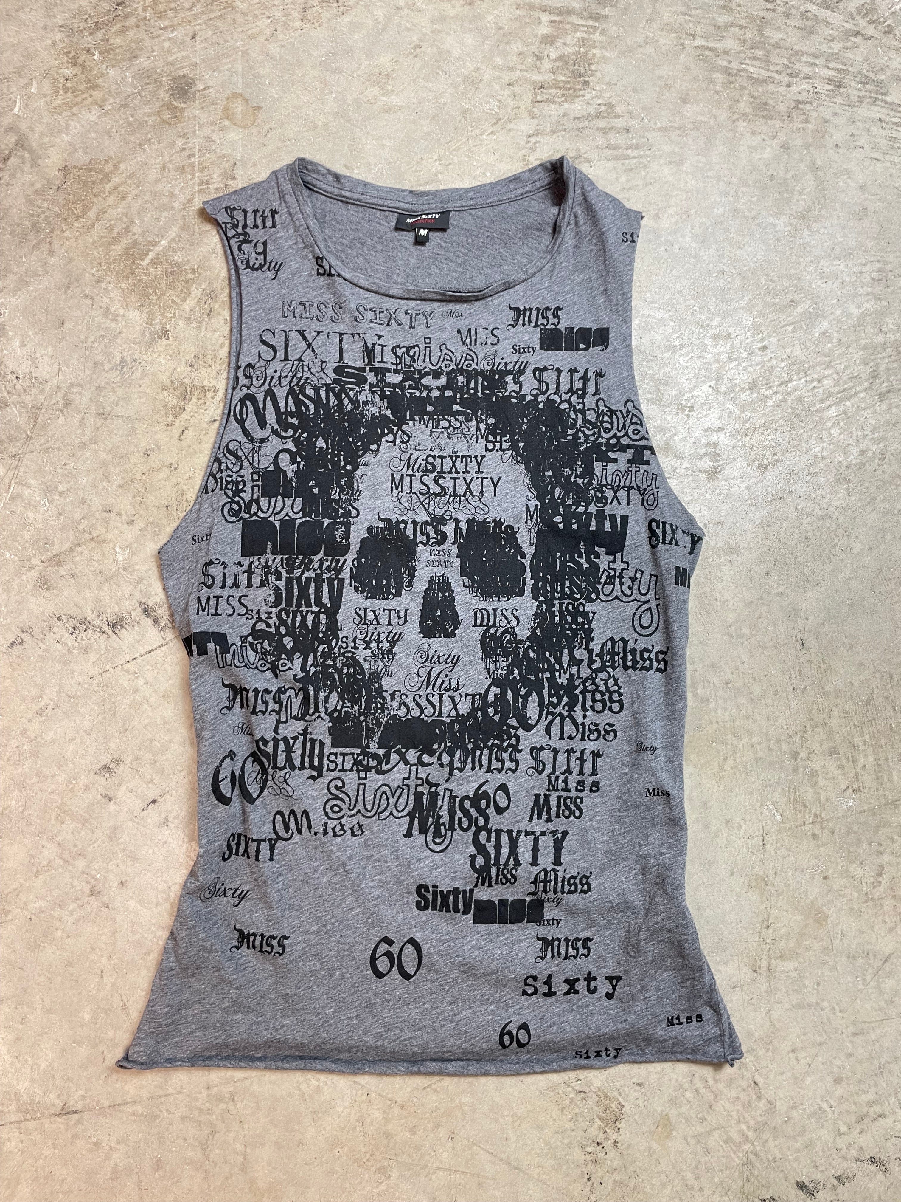 Rare Vintage Y2K Miss Sixty Graphic Tank Top | Best Fit UK 8