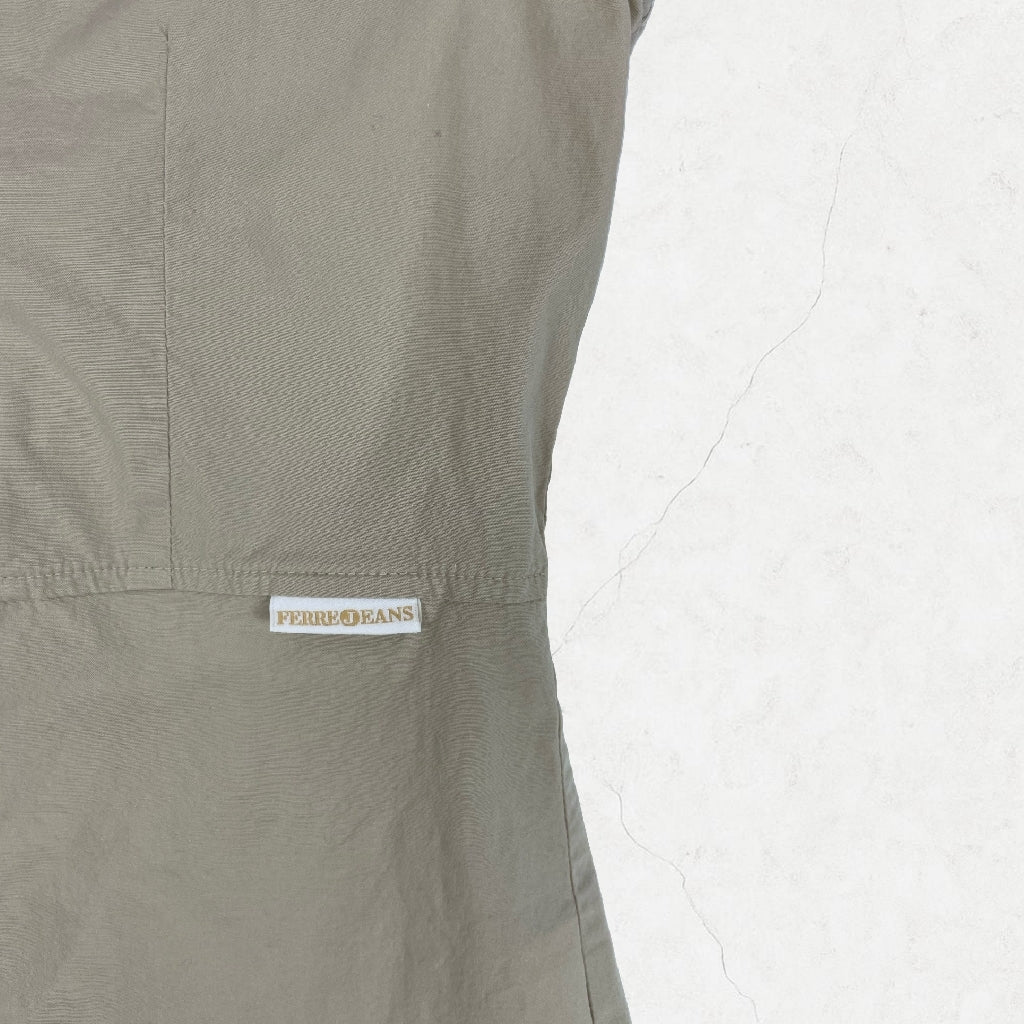 Gianfranco Ferré Jeans Beige Open-Front Shirt