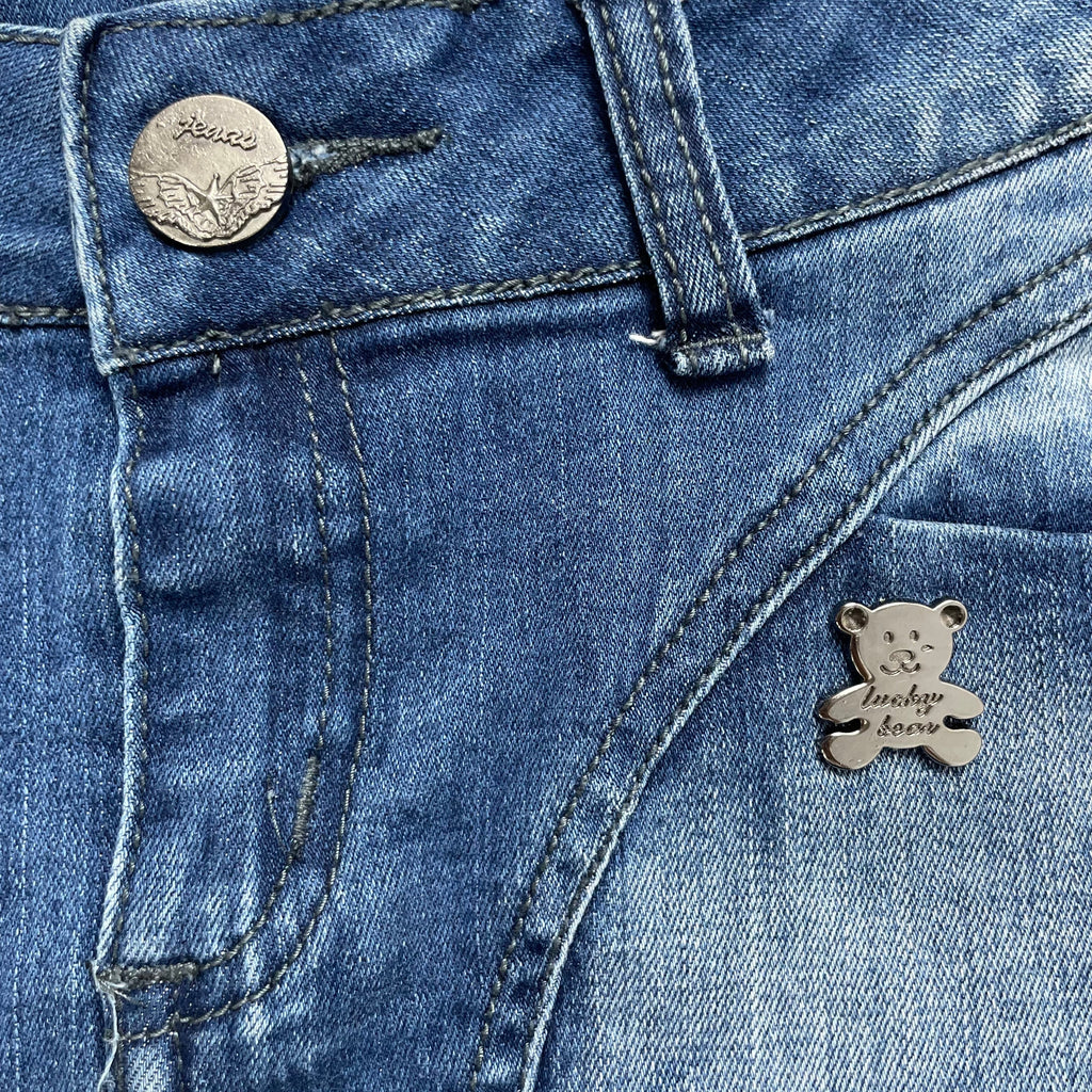 Y2K Tiered Ruffle Denim Mini Skirt – Size UK 6 (W27.5")