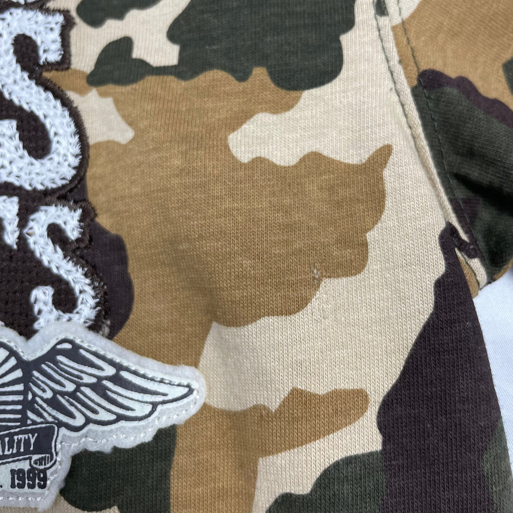 Y2K Akademiks Camo Patchwork Tee - Deadstock (XS-S)