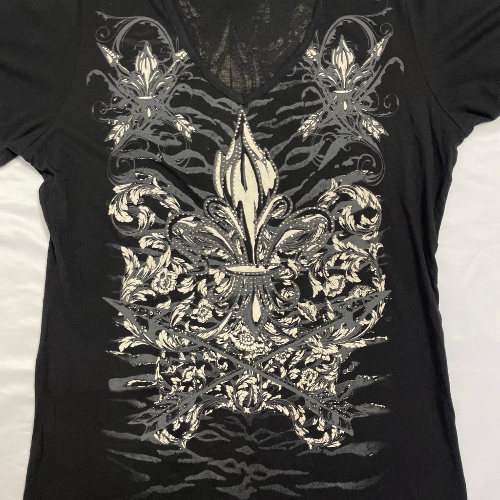 Vintage Y2K Liberty Wear Rhinestone Graphic Tee | Best Fit UK 12-14