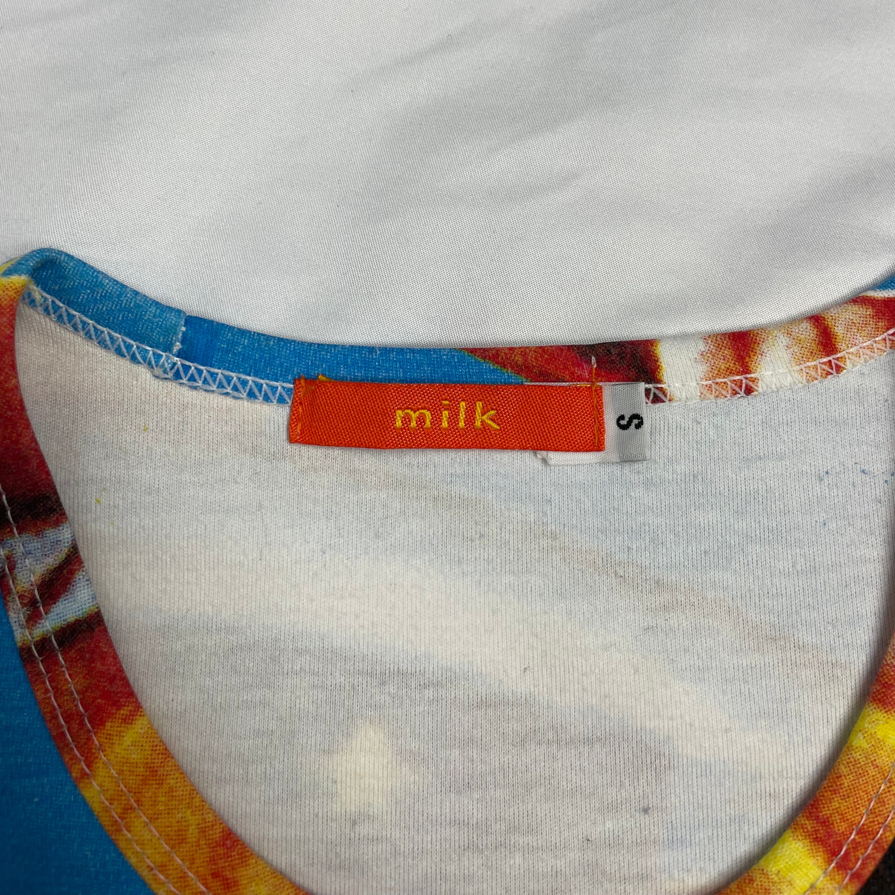 Rare Vintage Milk Japan Y2K Sequin Sailor Boy Tank Top | UK 4