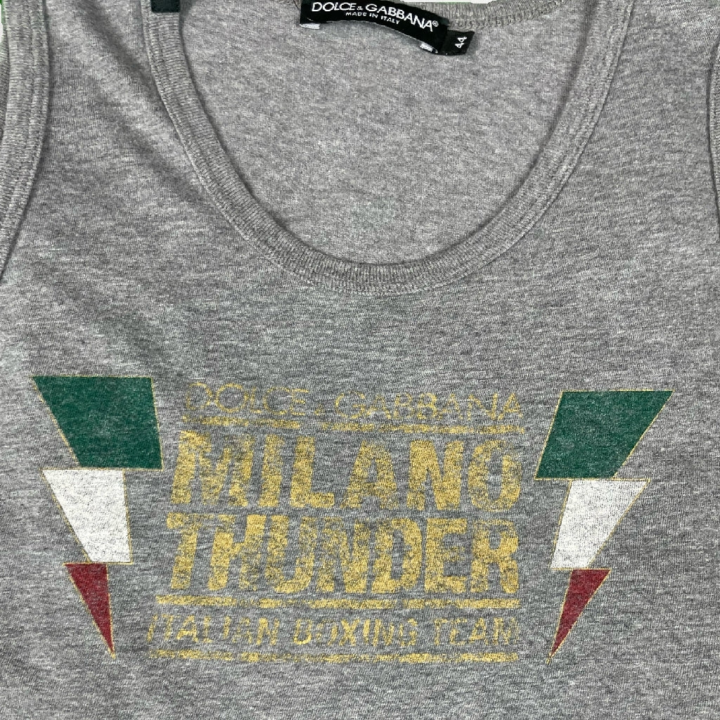 Rare Dolce & Gabbana “Milano Thunder” Grey Vest