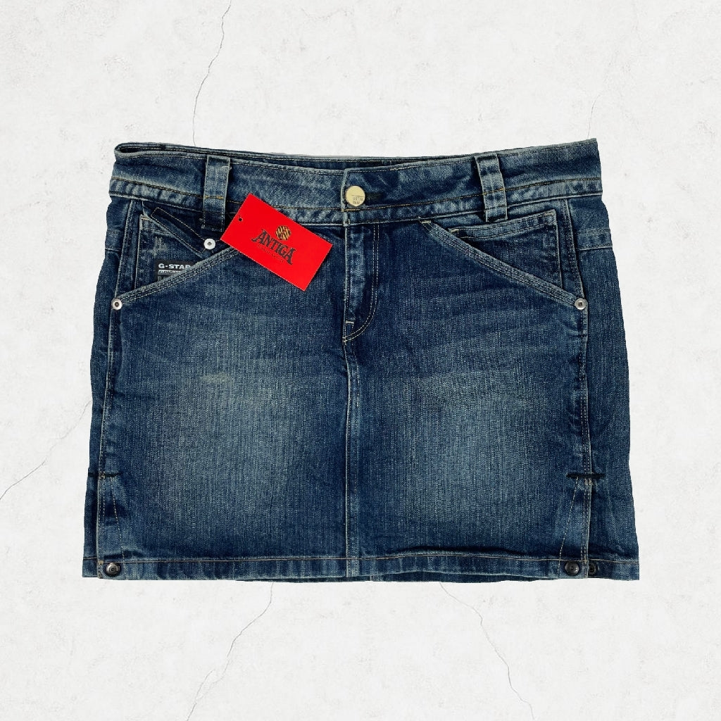 G-Star RAW Dark Wash Denim Mini Skirt