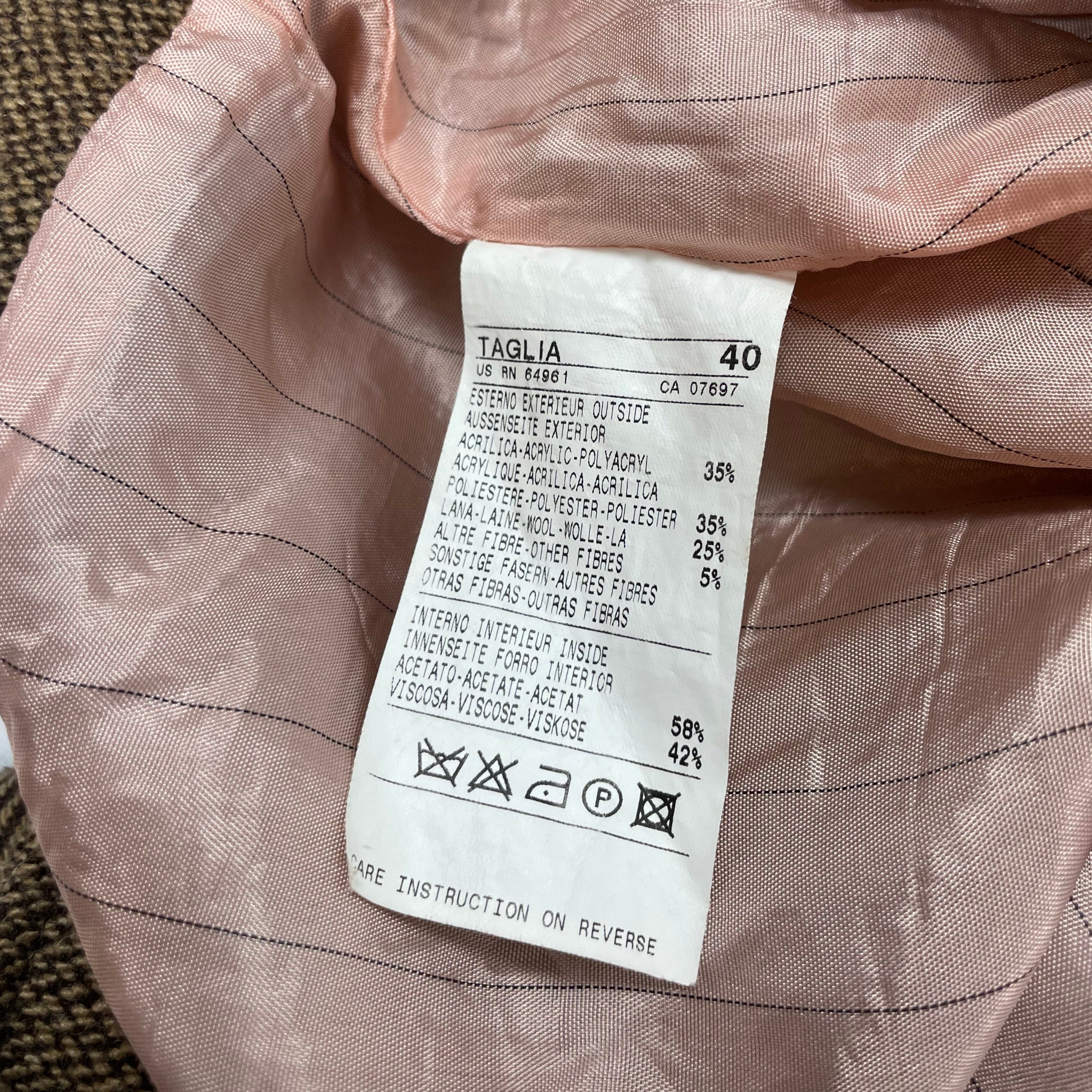 Vintage Benetton Pleated Mini Skirt Y2K Brown Pink Trim (IT 40 / UK 6-8)