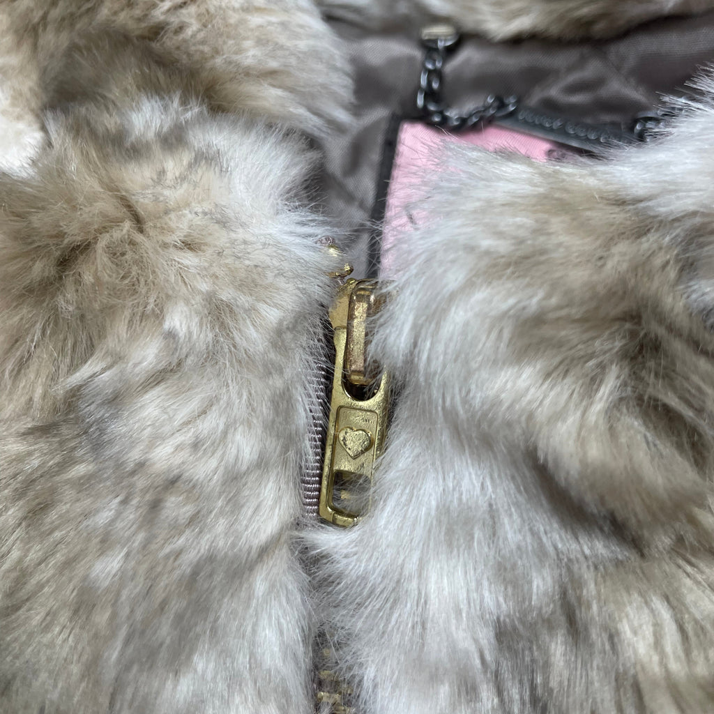Deadstock Juicy Couture Y2K Faux Fur Toggle Coat with Hood - Best fits UK 8