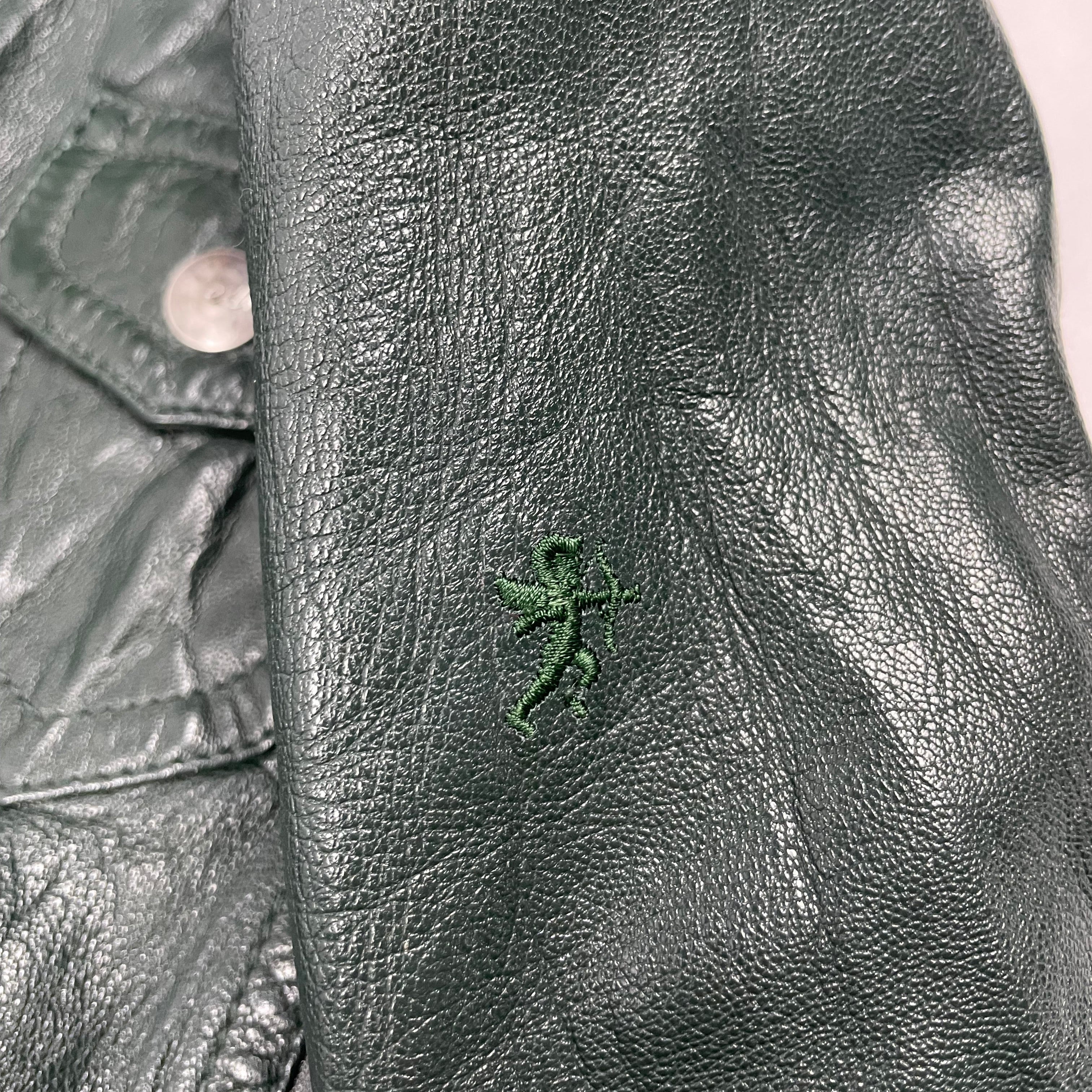 EDC by Esprit Y2K Genuine Leather Bomber Jacket (Flight Style) - UK 8