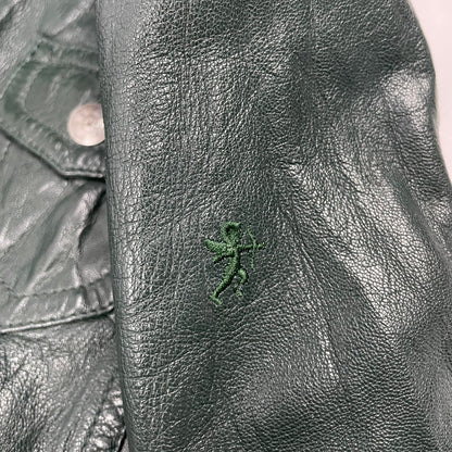 EDC by Esprit Y2K Genuine Leather Bomber Jacket (Flight Style) - UK 8
