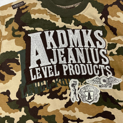 Y2K Akademiks Camo Patchwork Tee - Deadstock (XS-S)