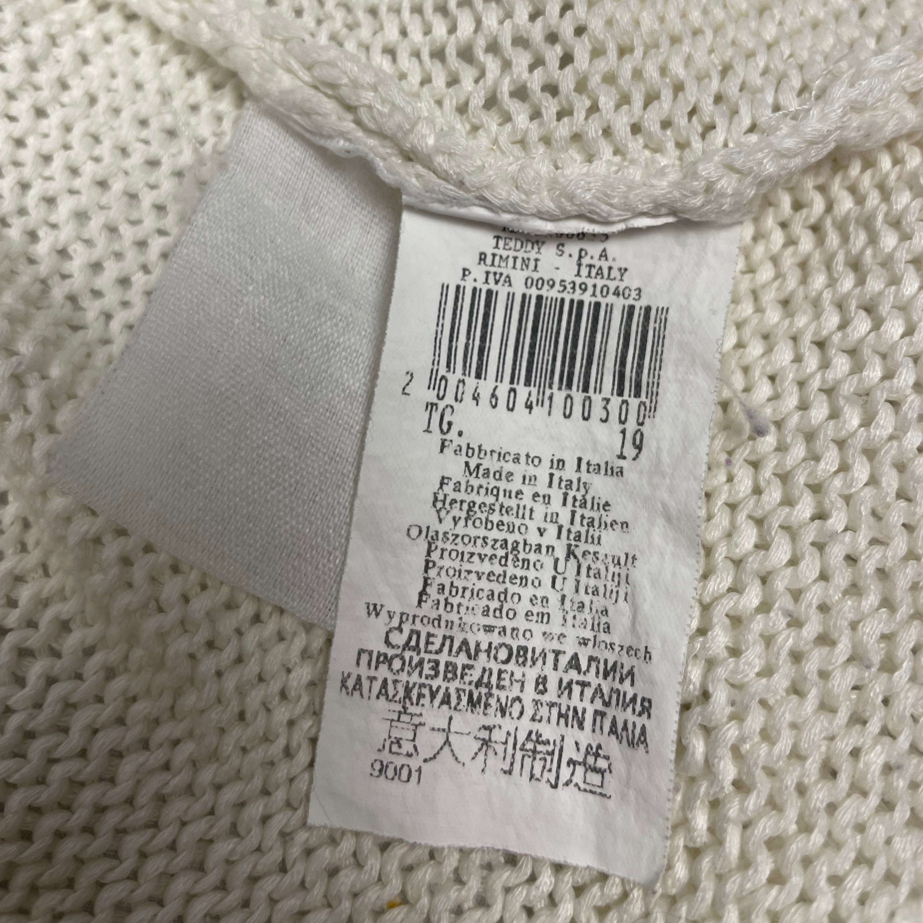 Made in Italy Cream Zip-Up Hoodie - Teddy S.p.A. Y2K Style (8-10)