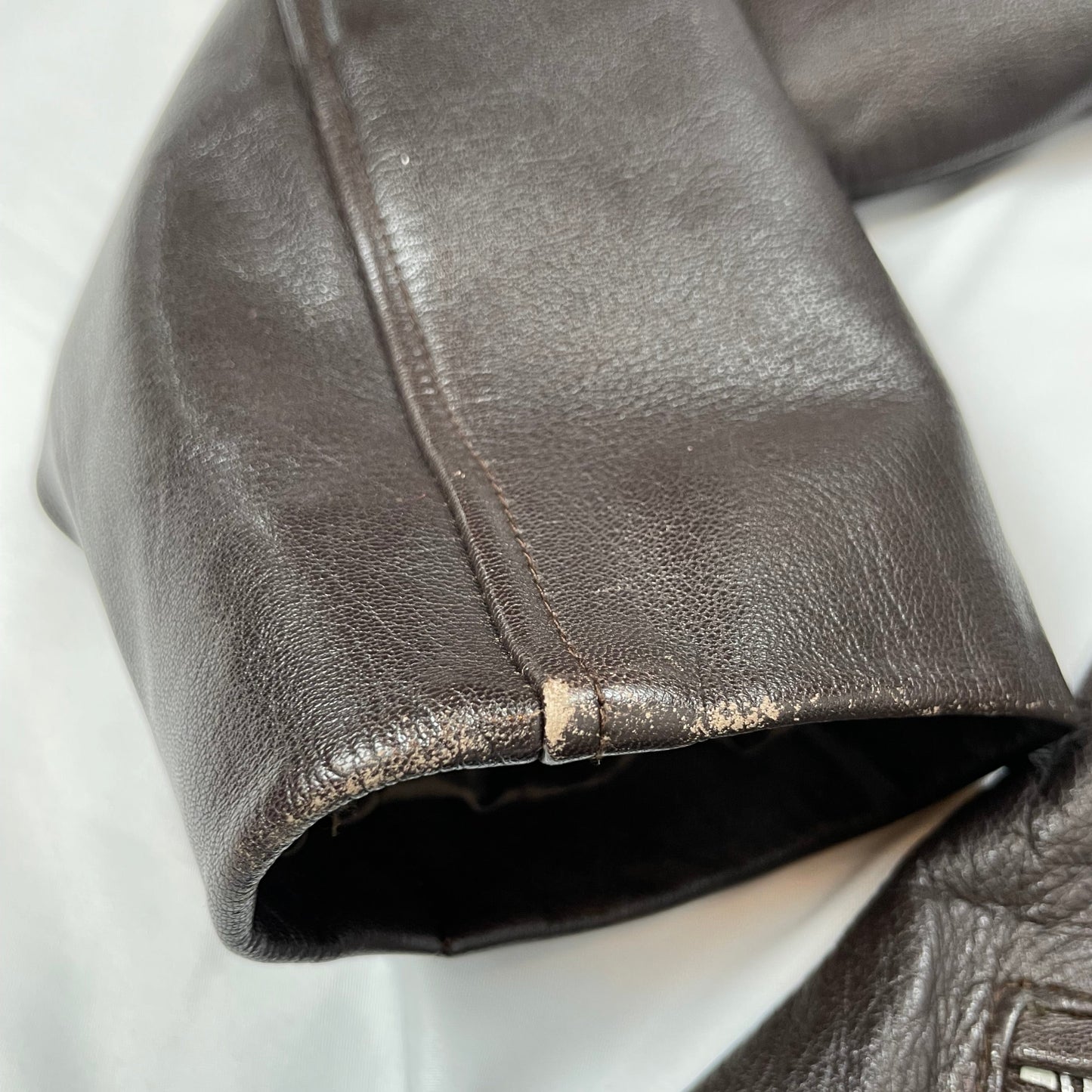 Vintage Stefanel Brown Real Leather Jacket - UK 8