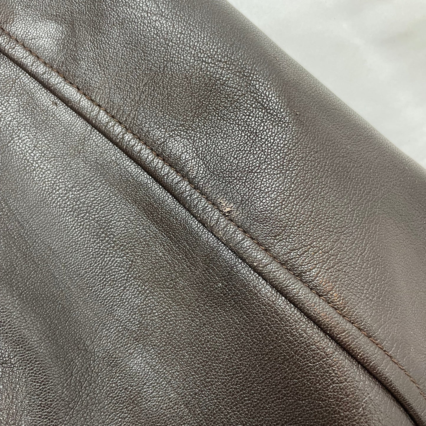 Vintage Stefanel Brown Real Leather Jacket - UK 8