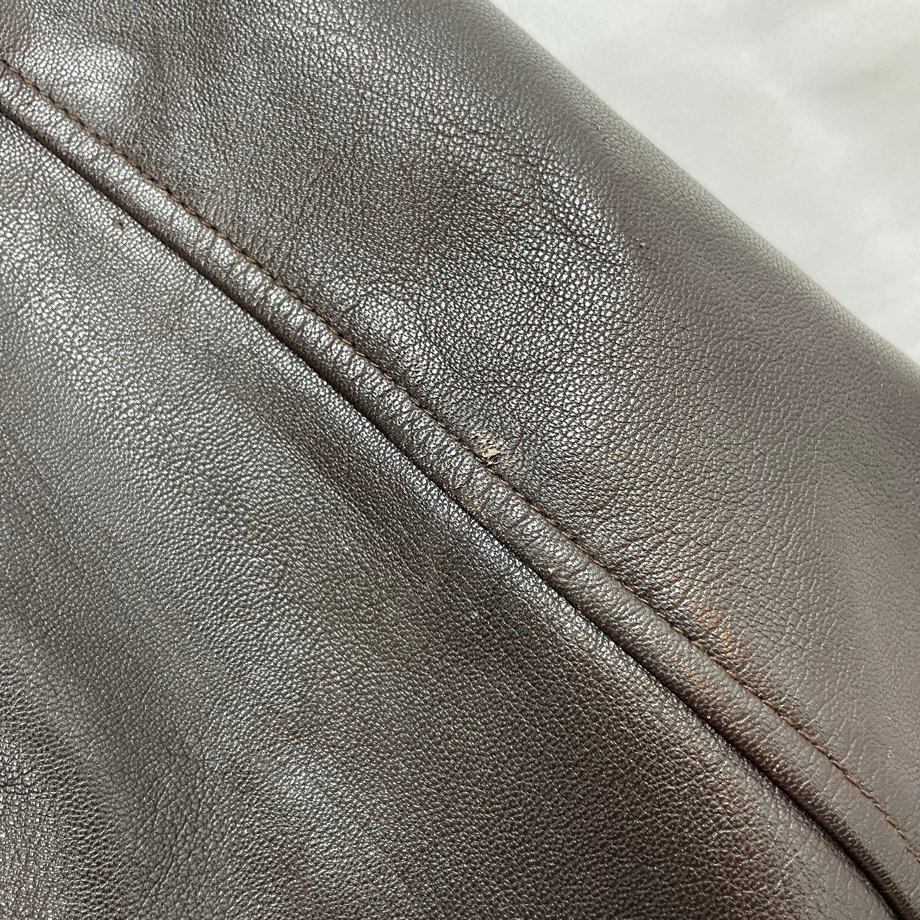 Vintage Stefanel Brown Real Leather Jacket - UK 8