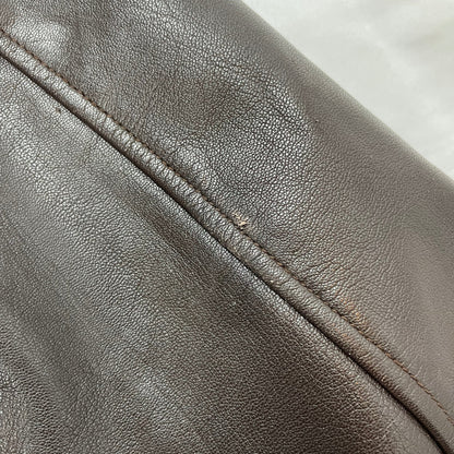 Vintage Stefanel Brown Real Leather Jacket - UK 8