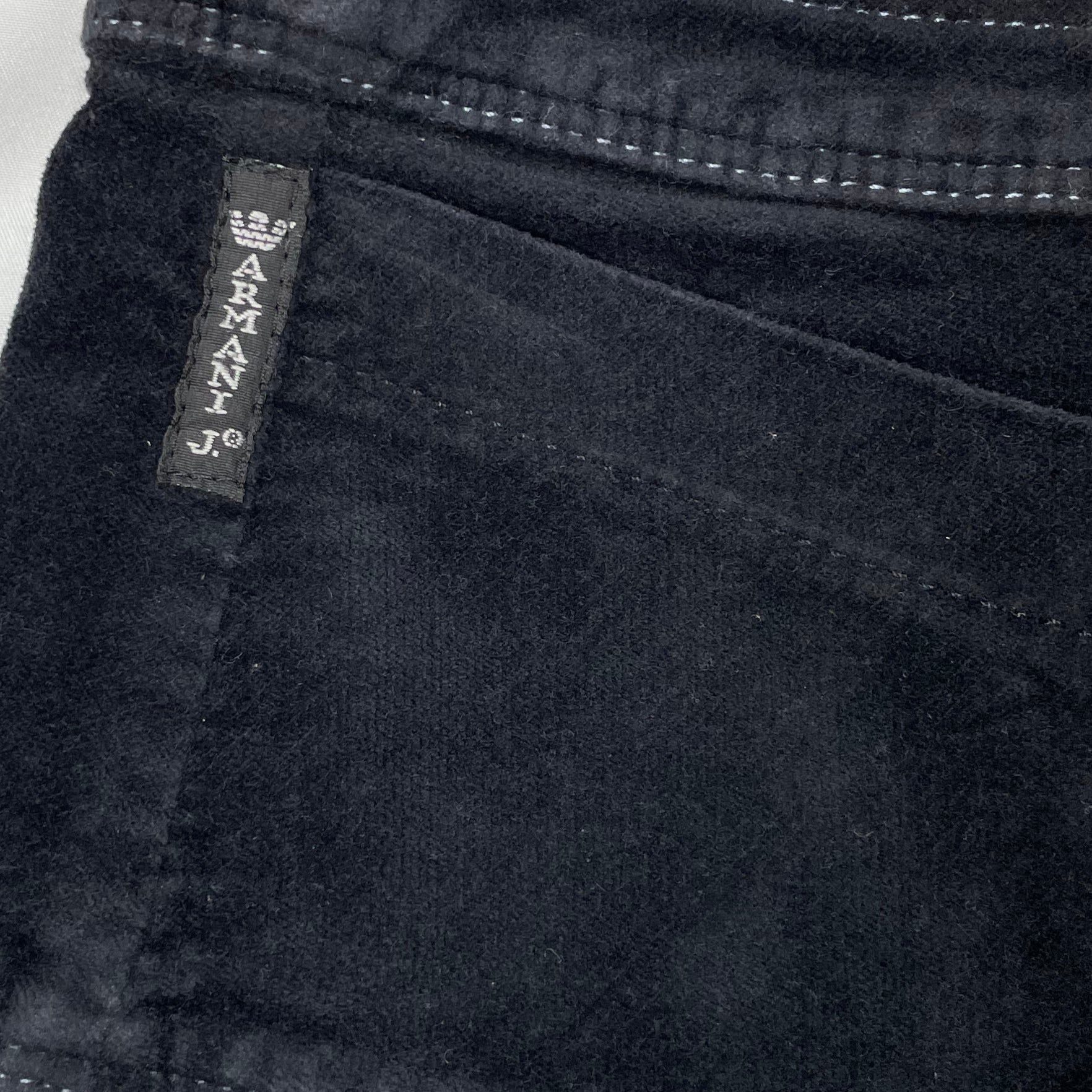 Y2K Armani Jeans Pleated Buckle Mini Skirt Black - UK 14