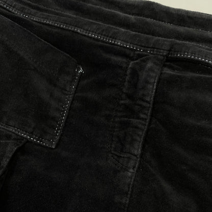 Y2K Armani Jeans Pleated Buckle Mini Skirt Black - UK 14