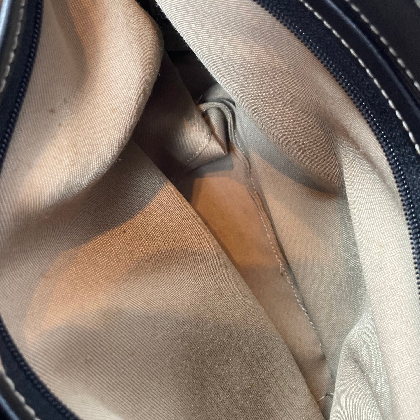 Vintage Black & Grey Canvas Tote Bag From Japan