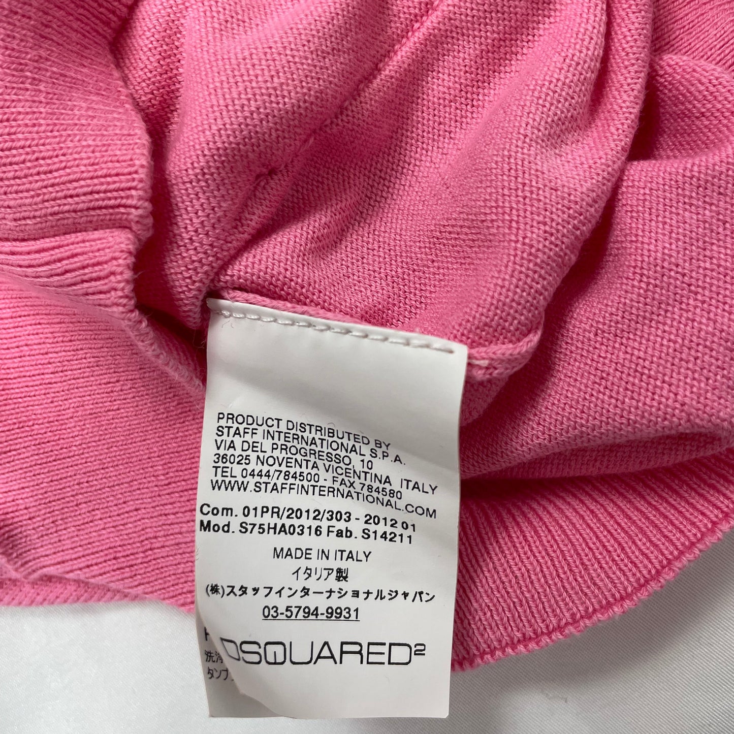 Dsquared² Pink Knit Top - Made in Italy - UK 6