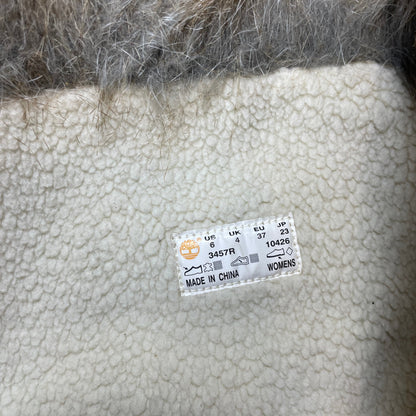 Timberland Faux Fur Buckle Winter Boots (Brown, UK 3 fit)