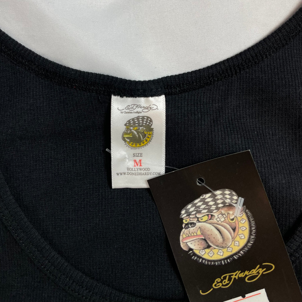 Ed Hardy Y2K Tiger Rhinestone Tank Top | Best Fit UK 8