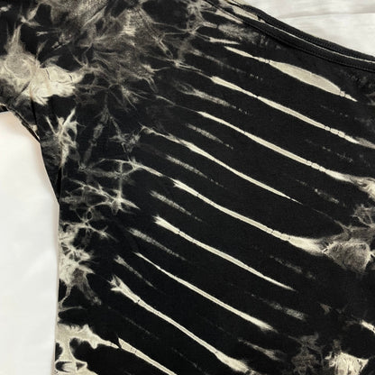 Y2K PornPhant One-Shoulder Tie-Dye Bell Sleeve Top UK 6–8