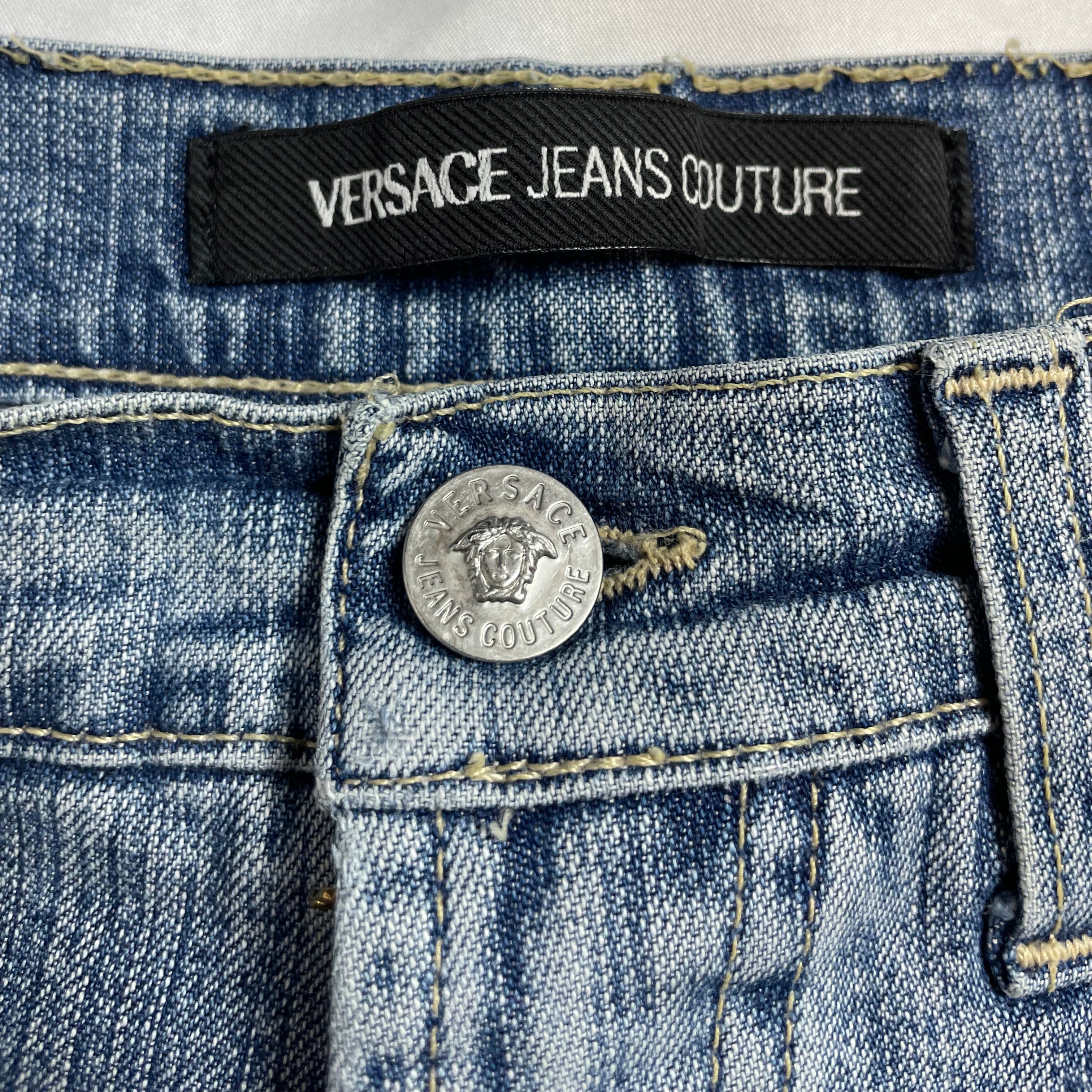 Versace Jeans Couture Vintage Made in Italy ITTIERE Light Wash Denim Jeans | W29.5 UK 8-10