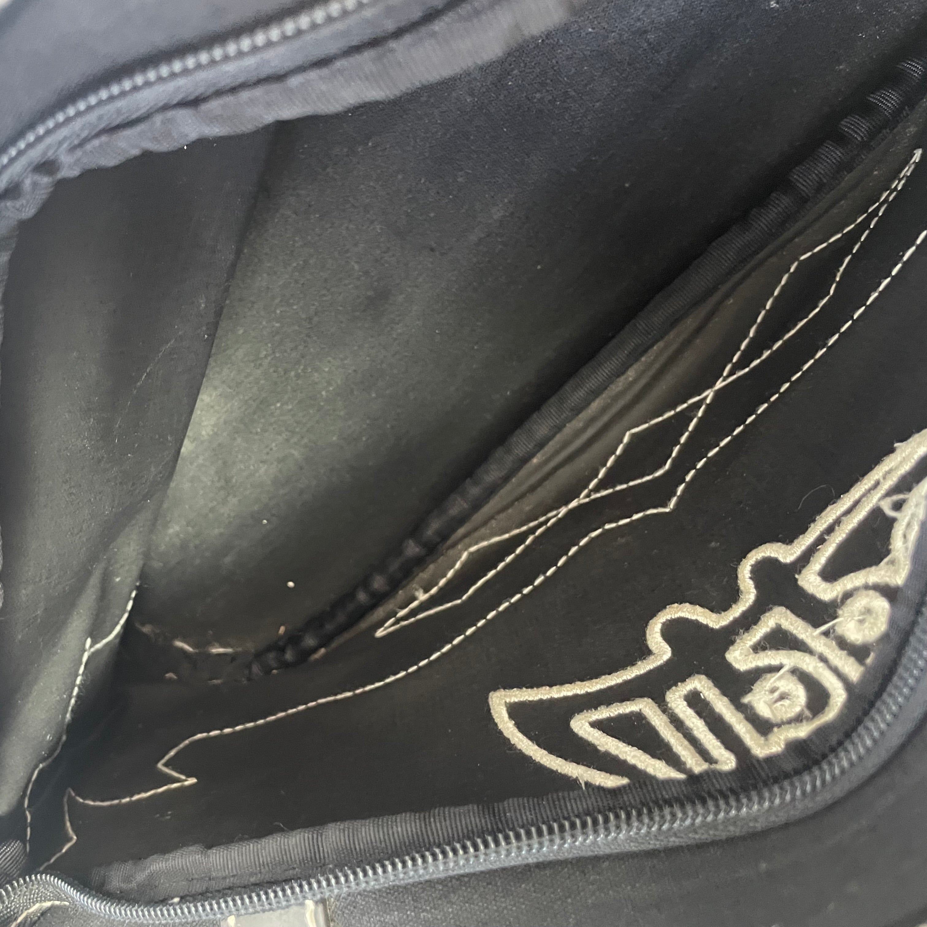 Y2K Zippo Black Patent Trim Shoulder Bag