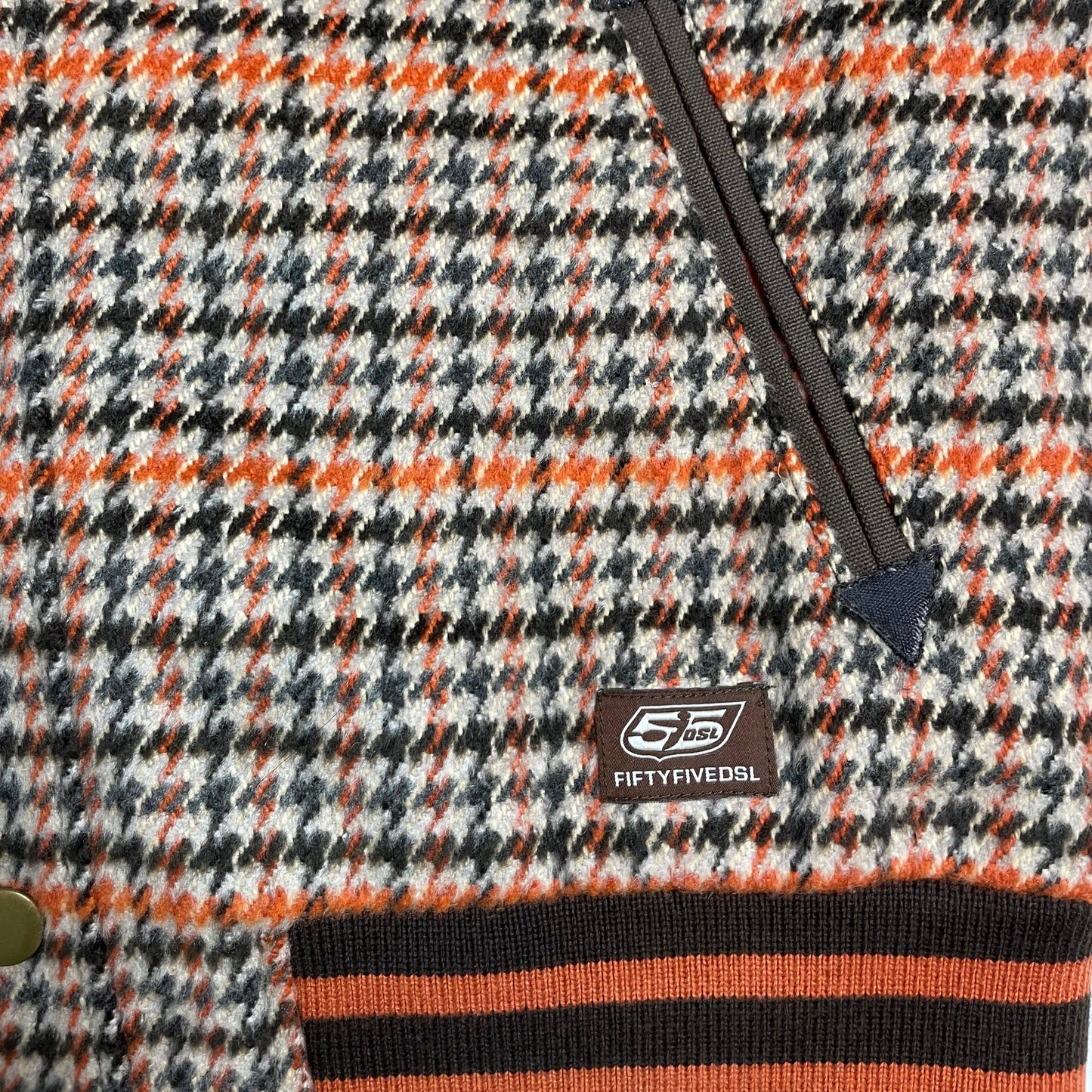 Y2K 55DSL by Diesel Houndstooth Wool Bomber Jacket | UK 8