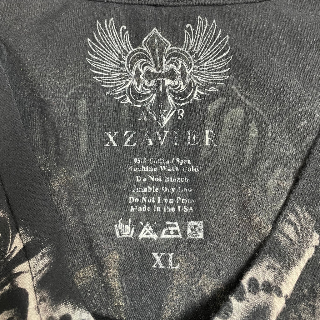 Y2K Xzavier USA Wing Rhinestone Graphic Tee | UK 8-10