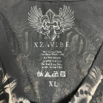 Y2K Xzavier USA Wing Rhinestone Graphic Tee | UK 8-10