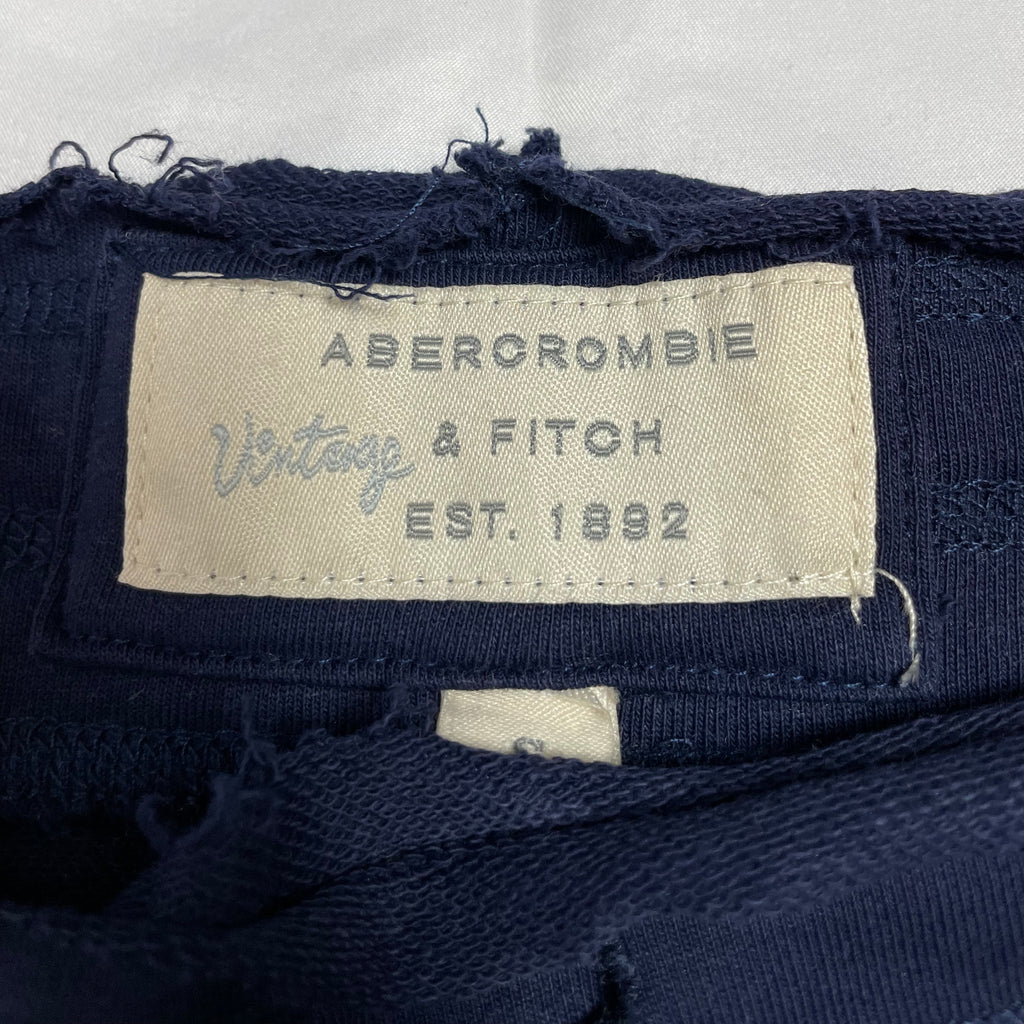 Y2K Abercrombie & Fitch Vintage Navy Cropped Sweatpants | UK 8