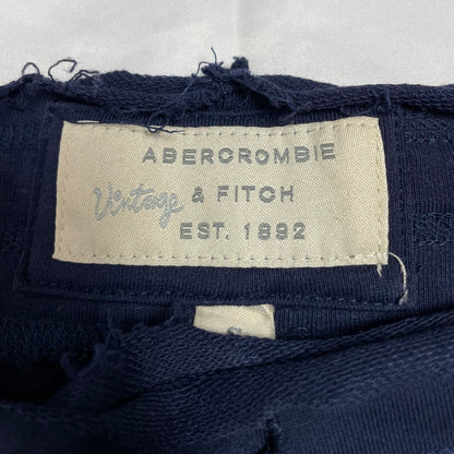 Y2K Abercrombie & Fitch Vintage Navy Cropped Sweatpants | UK 8