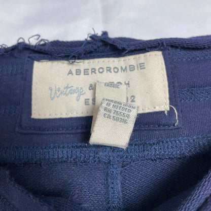 Y2K Abercrombie & Fitch Vintage Navy Cropped Sweatpants | UK 8