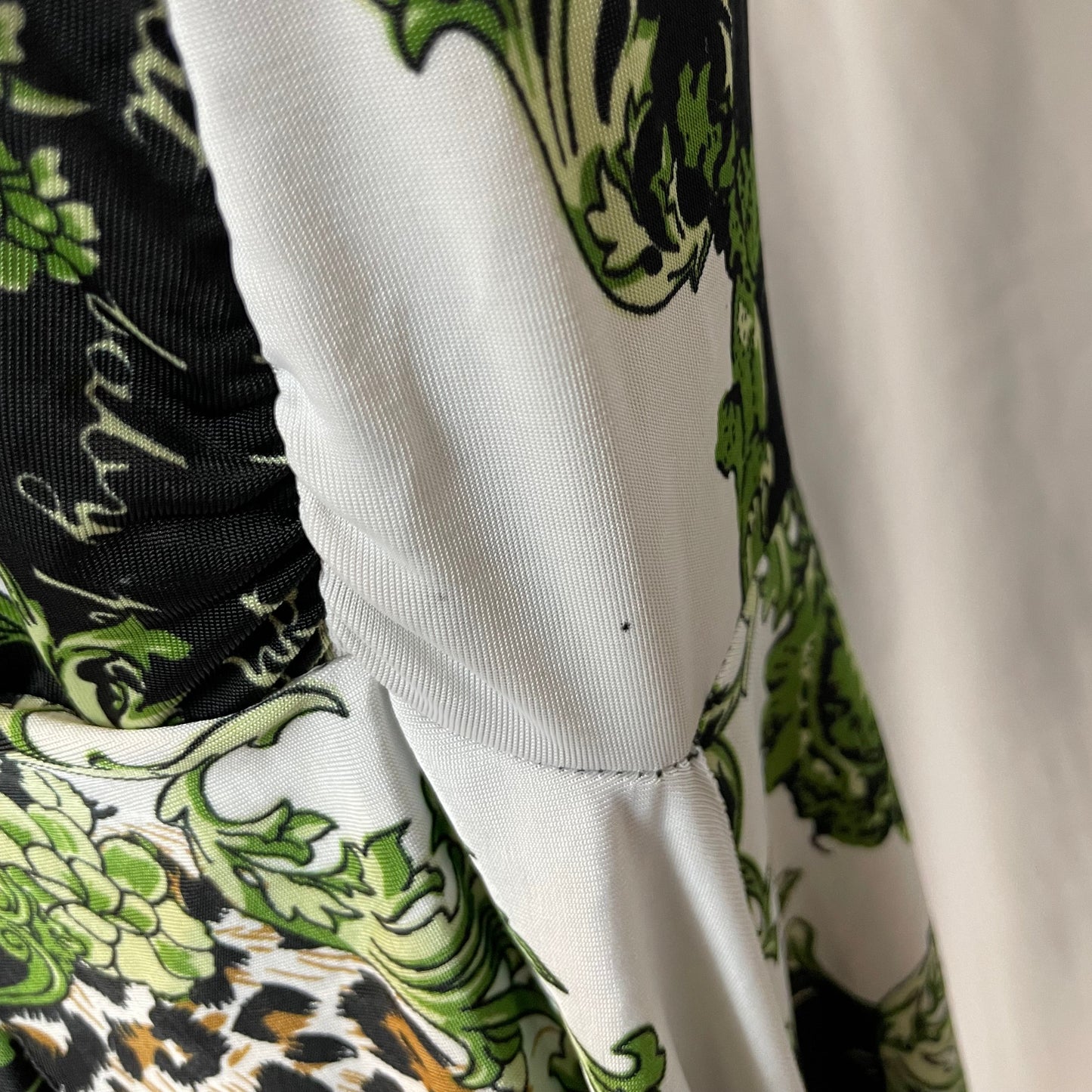 Rare Y2K Baby Phat Halter Dress Leopard Baroque Print | Best Fit UK 10