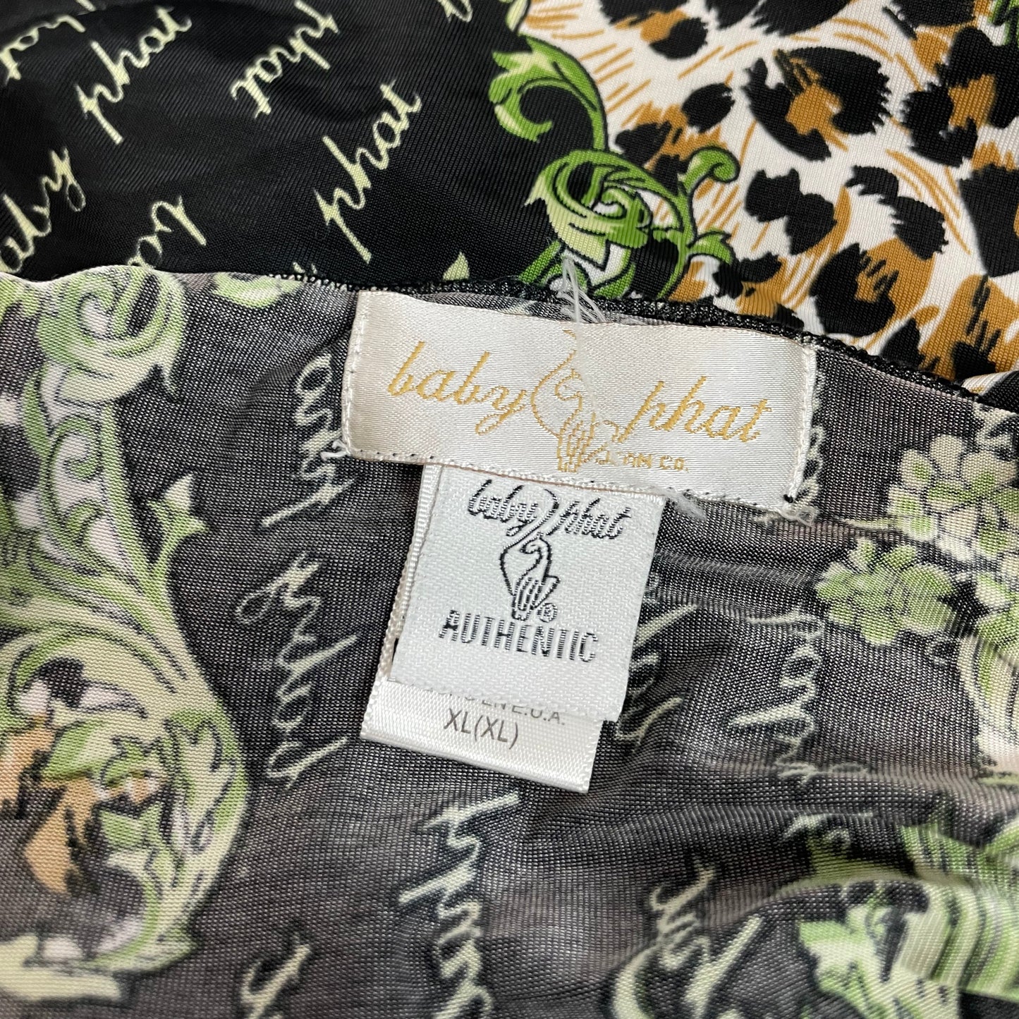 Rare Y2K Baby Phat Halter Dress Leopard Baroque Print | Best Fit UK 10