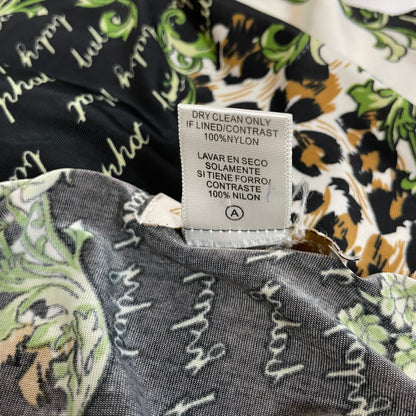 Rare Y2K Baby Phat Halter Dress Leopard Baroque Print | Best Fit UK 10