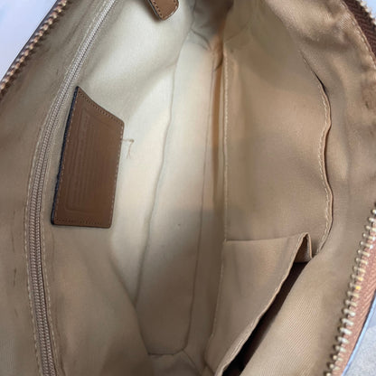 Y2K Coach Signature Jacquard Tan Shoulder Bag (E0973–F10379)